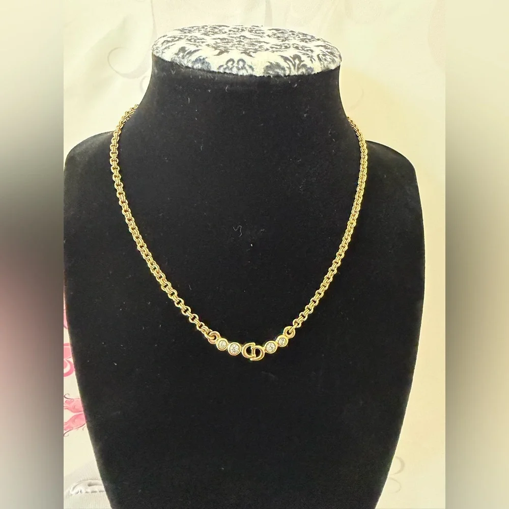 CHRISTIAN DIOR CRYSTAL NECKLACE - Picture 4 of 12